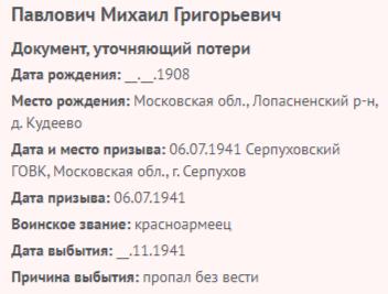 pavlovich m g