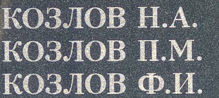kozlov p m