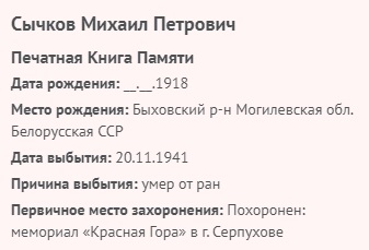 sychkov m p 2