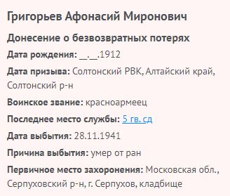 grigoryev a m
